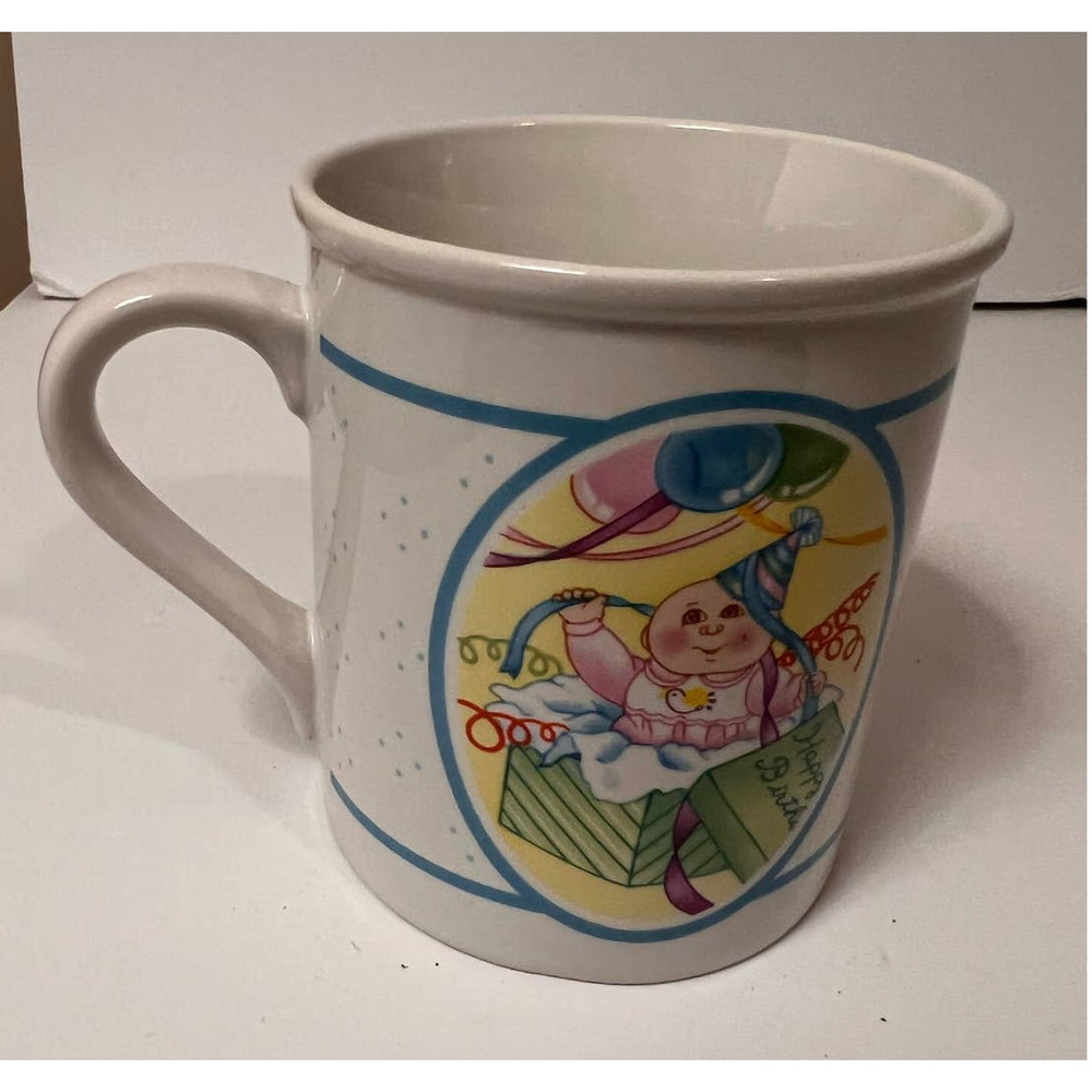 Cabbage‎ Patch Kid Coffee Mug Happy Birthday '85 Edition 3 1/2" Tall x 3" Wide